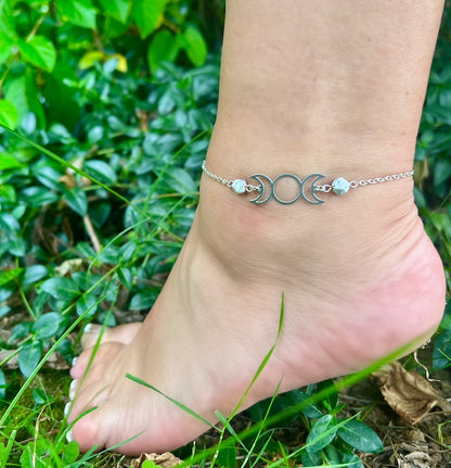 Eclipse Anklet with White Howlite