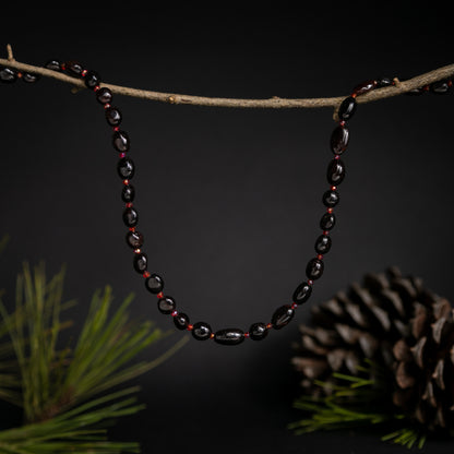 Tumbled Garnet Necklace