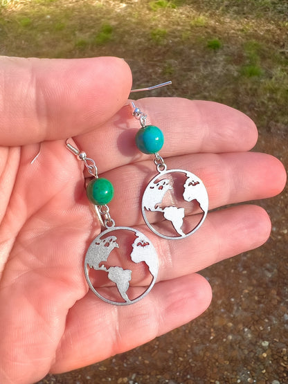 Mother Earth Earrings in Silver