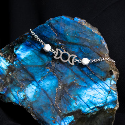 Eclipse Anklet with White Howlite